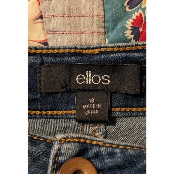 Ellos High Rise Distressed raw Edge Straight Jean Womens Size 18 - Picture 3 of 8